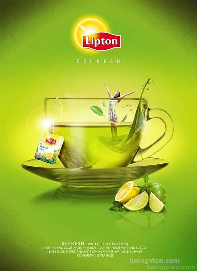 Lipton đã rất thành công trong xây dựng, sáng tạo một Key Visual độc đáo