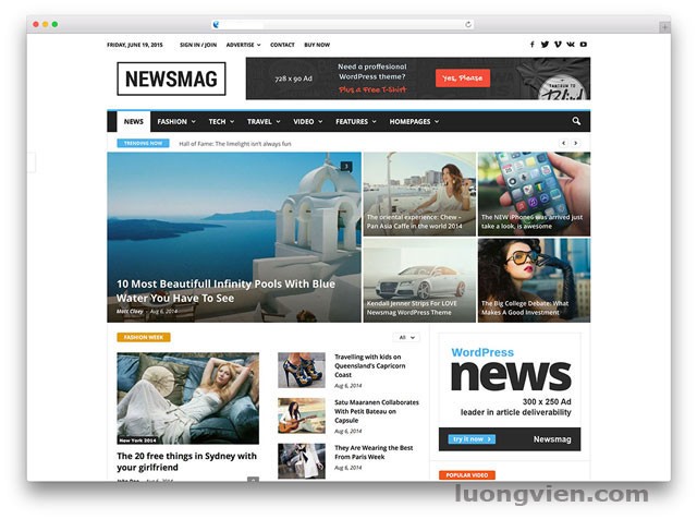 Theme là gì? Newspaper - theme WordPress đa tính năng mạnh mẽ