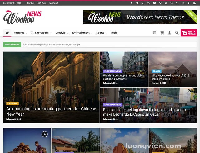 Woohoo - Theme tin tức hoàn hảo cho trang web về tin tức, báo chí