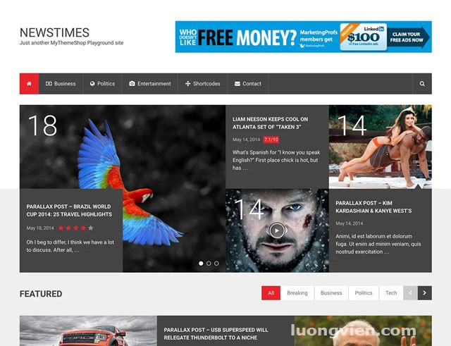 NewsTime Theme WordPress tin tức hiện đại