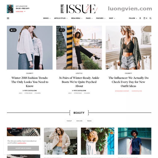 The Issue - Theme WordPress tin tức đẹp, độ linh hoạt