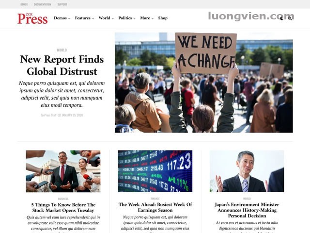 ZoxPress - Theme tin tức đa dạng bố cục